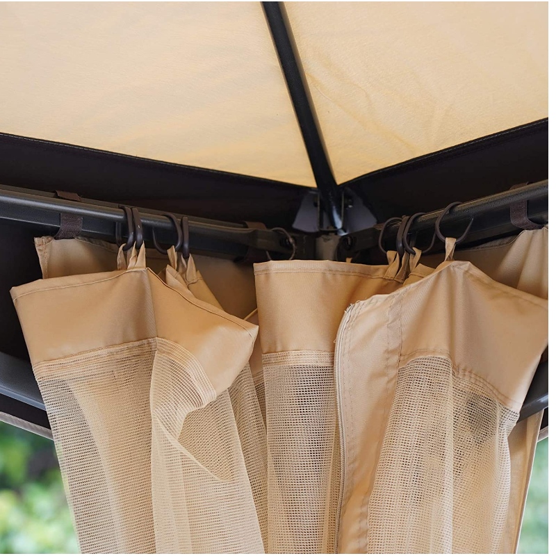 Double Roof Outdoor With Soft Top Gazebo Cannoni