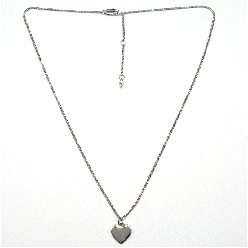 Rostfritt stål hjärtformat hänge halsband rfbnck0177
