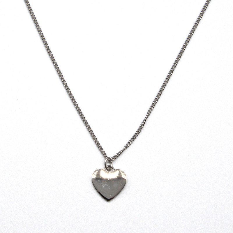 Rostfritt stål hjärtformat hänge halsband rfbnck0177