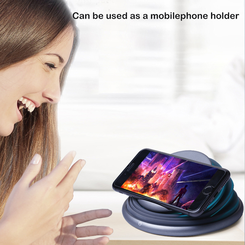 Trådlös snabbladdare humörlampa Mobiltelefonhållare