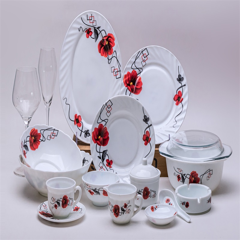 58B- och opalsglas, glasglasmonter