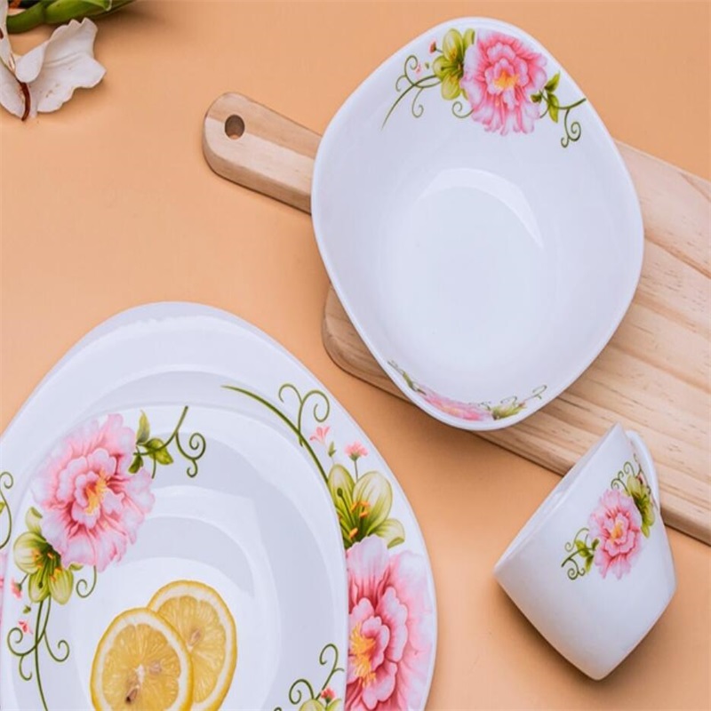 16F och fyrkantig mat, värmetålig Opal Glassware