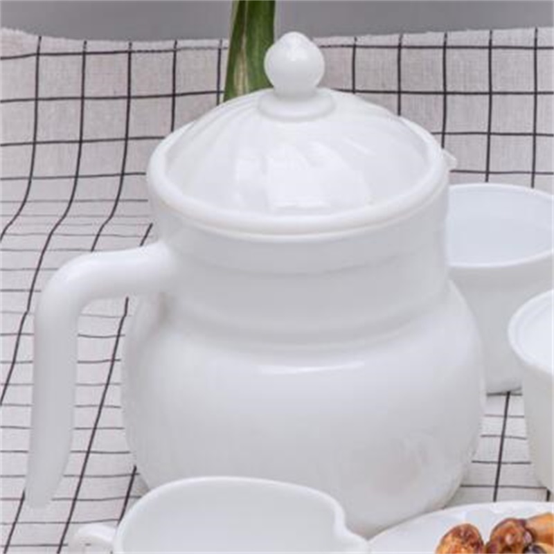 Middag av opalsglas av glas (Round Coffee Set)