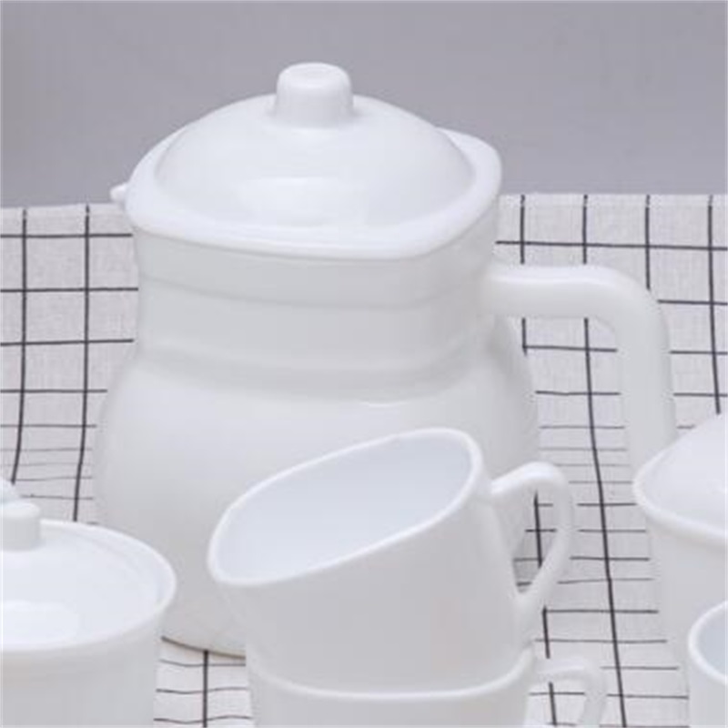 Middag av opalsglas av glas (-SQUARE COFFE SET)