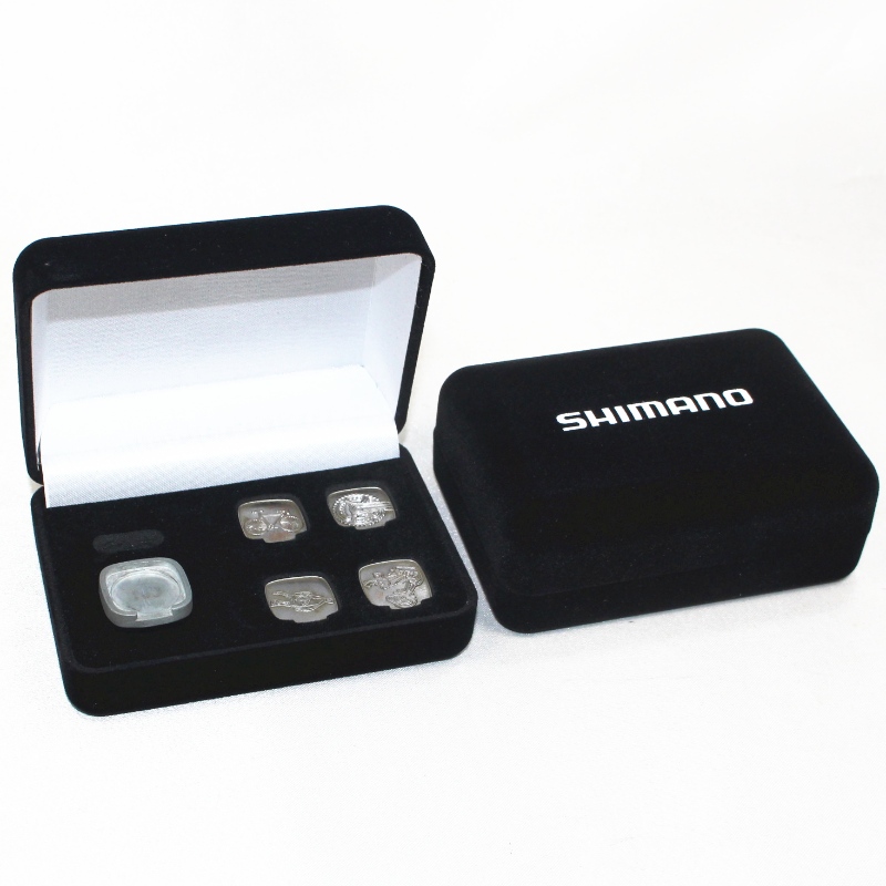 Objekt D-26L runt form Velvet Box för manschettknappar, slipsklämma, mm.95*68*36, vikter omkring 65g