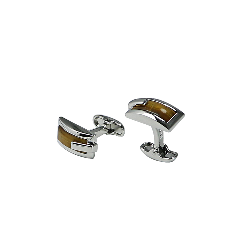 Tiger Eye Bridged Unique Cuff Links