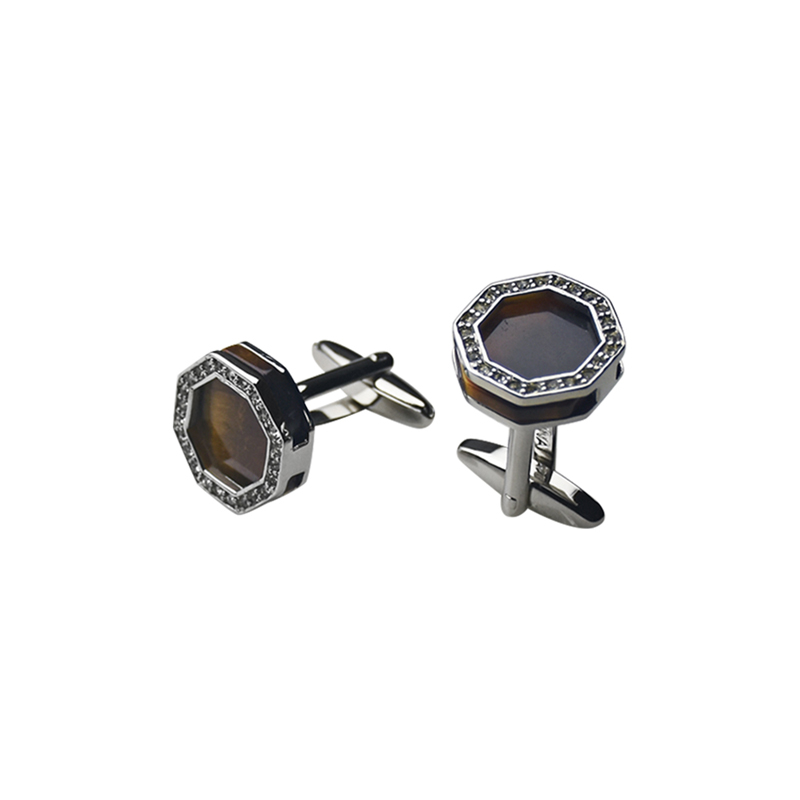 Tiger Eye Crystal Personifierade skjortar Cuff Links