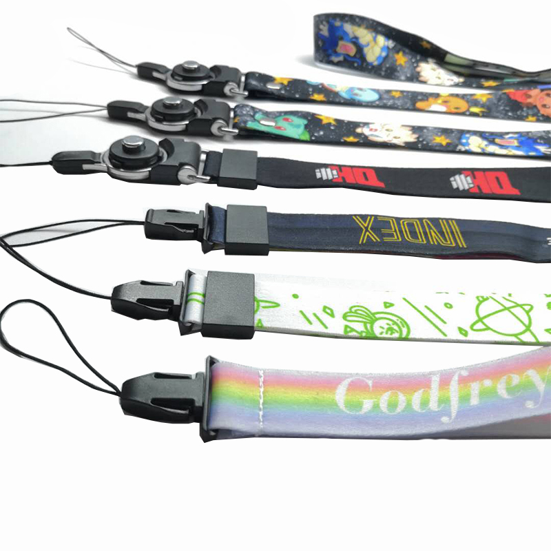 Factory direct sales two in a löstagbar Lanyard Mobile Phone Lanyard Silk screen Lanyard Hot transfer Lanyard Professionalisering