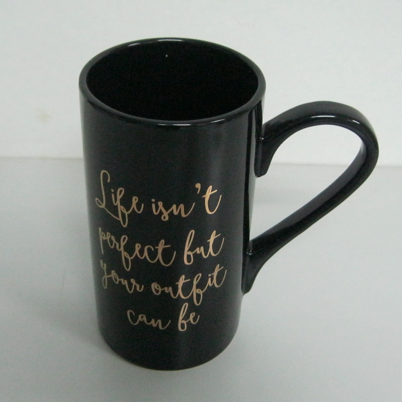 Logo Egen guldmetallisk gulddekal Promotional Keramic Mug Coffee Mug