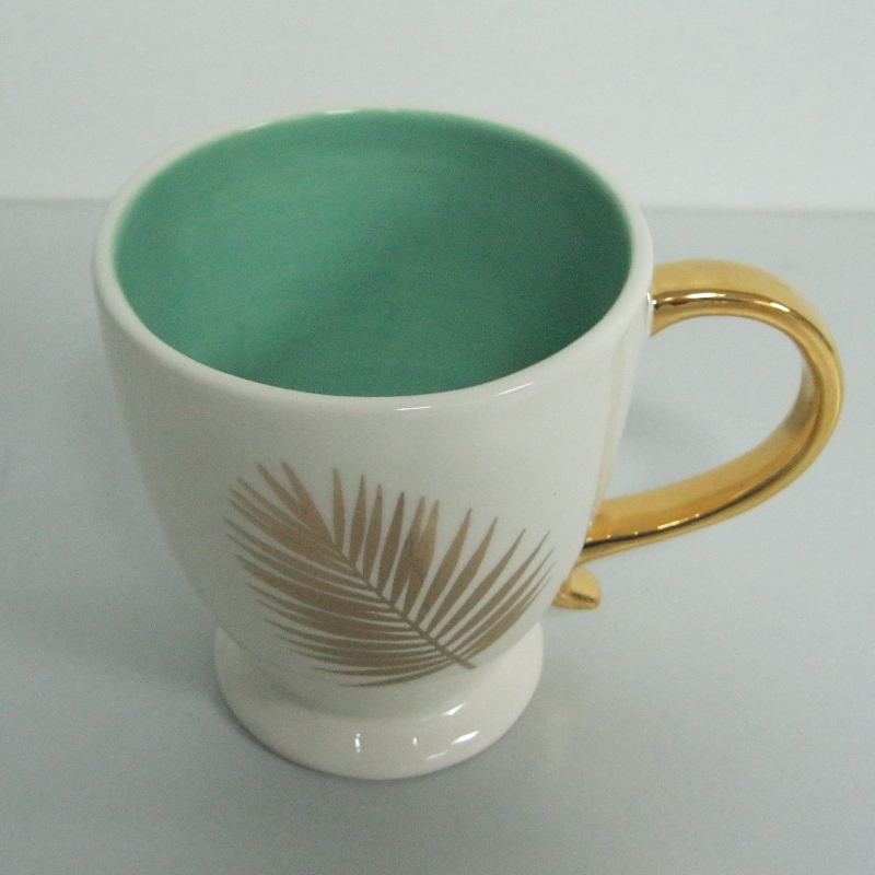 Logo Egen guld metallic Decal Promotional Keramic Mug Coffee Mug