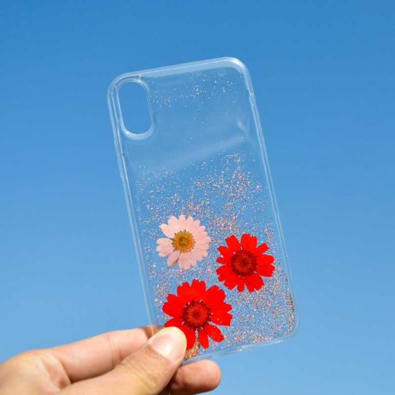 Tillverkare Egen Mode Apple iPhoneX Special True Tory Flower, med emballage på små, färska blommor