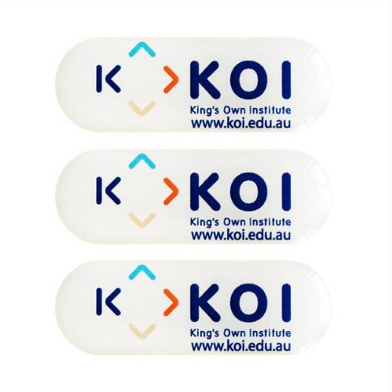Leverans PVC droppe plast kristall droppe lim typskylt, transparent droppe lim klistermärke, akryl droppe lim kreativ anpassad logotyp