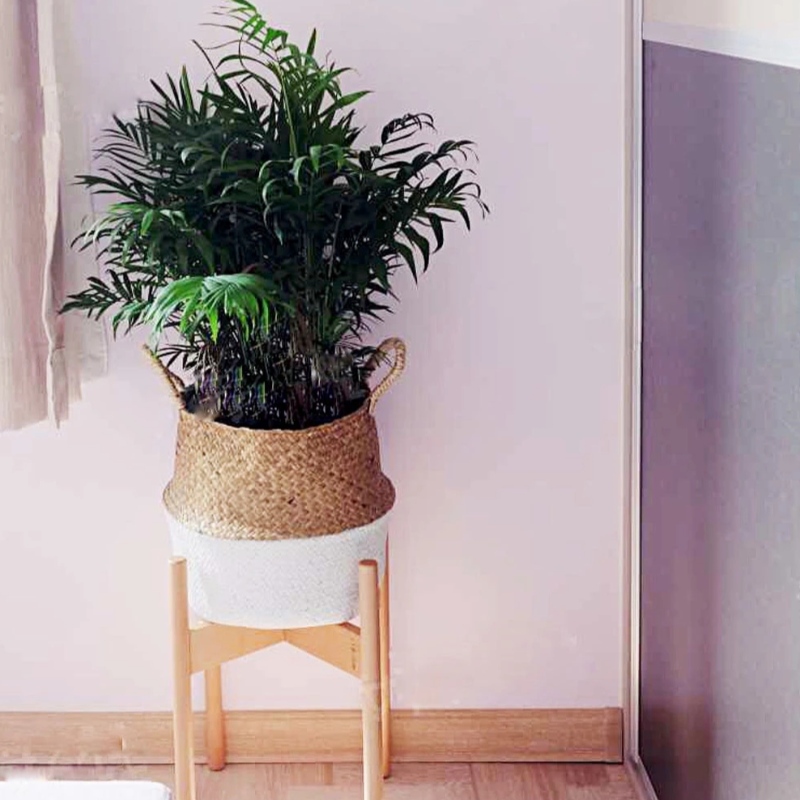 Heminredning blomkruka stativ oval hängande lagringskorg för sjögräs