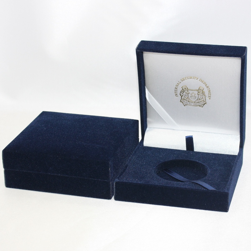 Objekt V-06L kvadrat Plastic Leatherette Paper Box för 60-80 mm mynt, medalj osv. mm.100*100*40, vikter omkring 110g