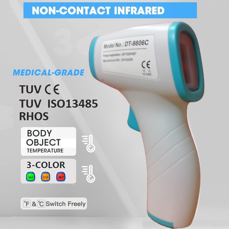 Digital Medical Non-connect Infrared Forehead termometer Gun for Vuxen, for Fever, with CE