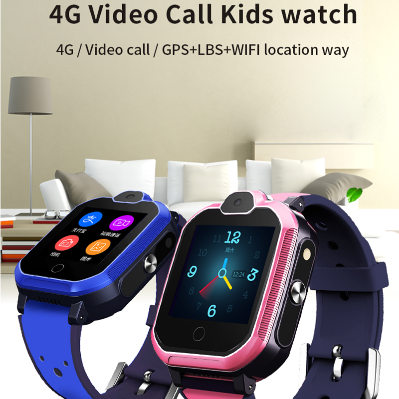 Smart klocka Silicon armband T6 ((JYDA149) Hjärthastighetsdetektion l 4G videosamtal barn titta