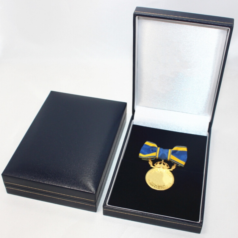 Objekt V-14 rektangel Leatherette Paper box för 88*128*30 mm medalj, mynt och bricka osv. mm.88*128*30, vikter runt 120g