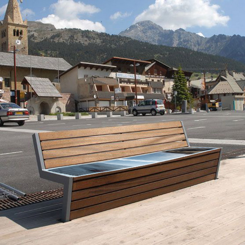 Ny design Solenergi Lägsta fabrikspris Smart Park Bench