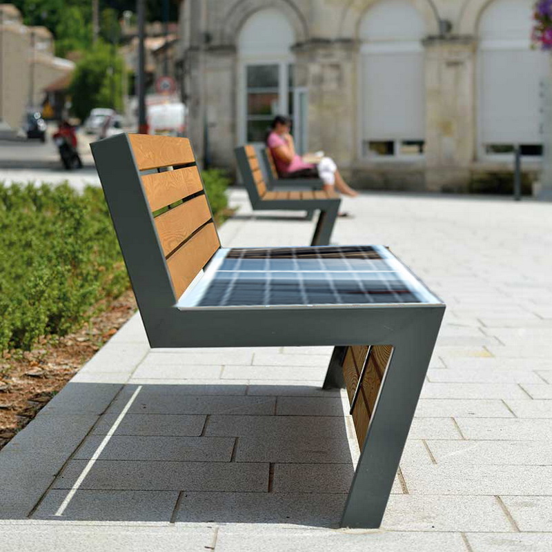 Ny design Solenergi Lägsta fabrikspris Smart Park Bench