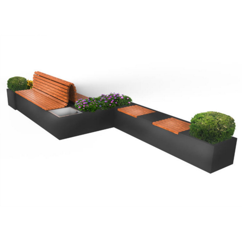 Fasion Design Intelligenta funktioner Professionell tillverkare Solar Outdoor Bench