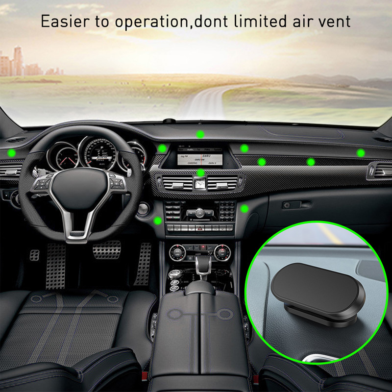 Magnetisk biltelefonhållare 360 ​​° rotation bilhållare magnet telefonstativ passande 4,0-6,4 tum för samsung, iphone telefonstativ