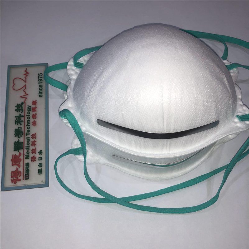 Engångs nonwoven koppformad N95 halv ansiktsmaske för egen användning