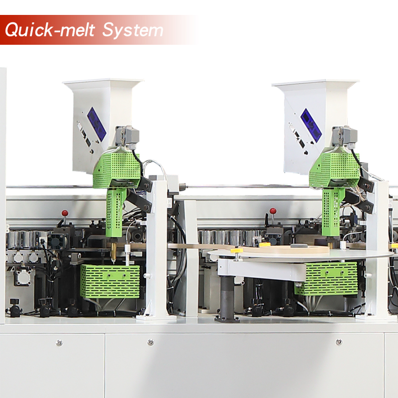 Valfri konfiguration av kantbandmaskin: PUR-system / Quick-melt-system