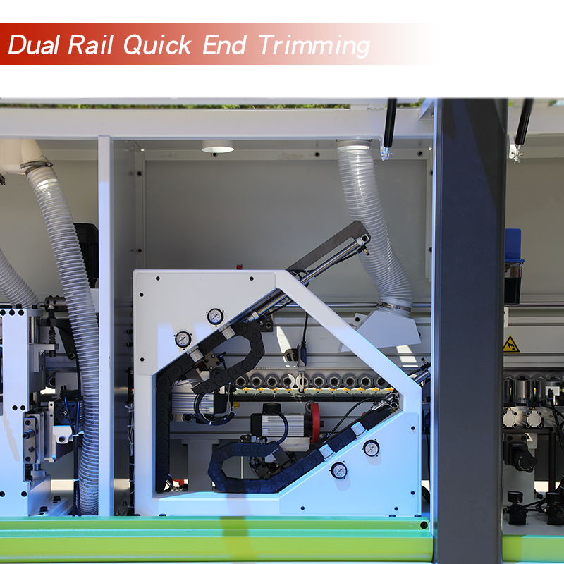 Valfri konfiguration av bandmaskiner för kanter: 4-motorer Corner Trimming/ Dual Rail Quick End Trimming