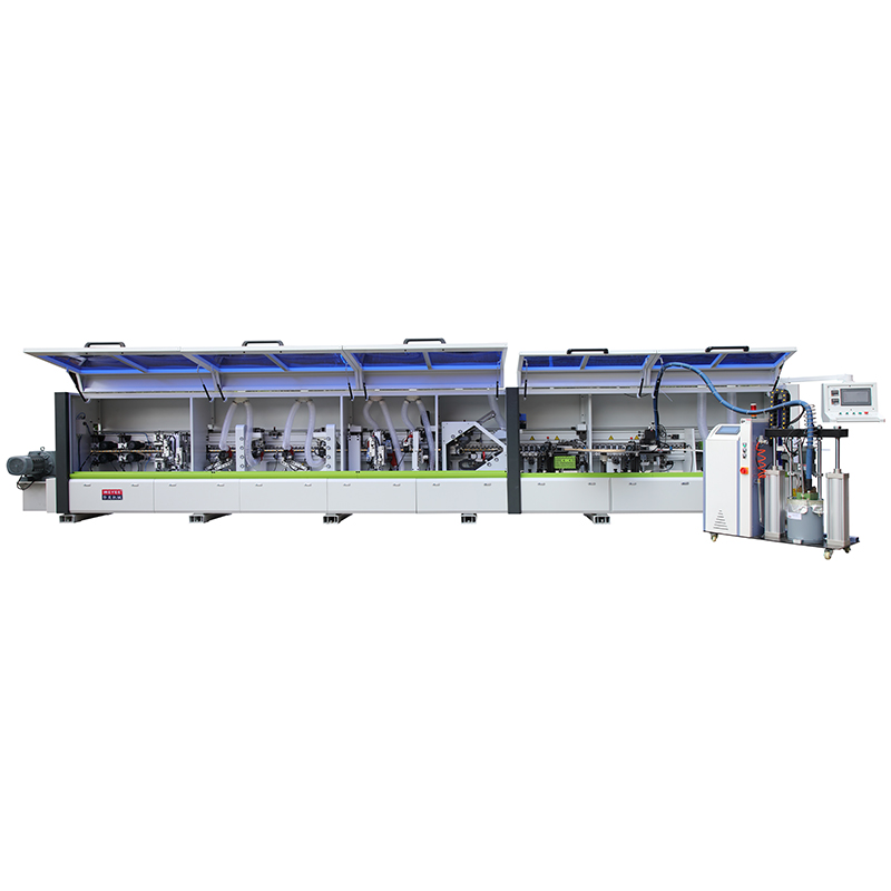 Valfri konfiguration av bandmaskiner för kanter: 4-motorer Corner Trimming/ Dual Rail Quick End Trimming