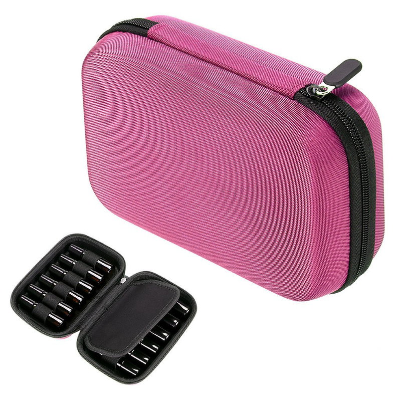 12 rutnät essentiell oljepåse essens oljeflaska förvaringsväska dragkedja bärbar eterisk olja förpackning förvaringsbox