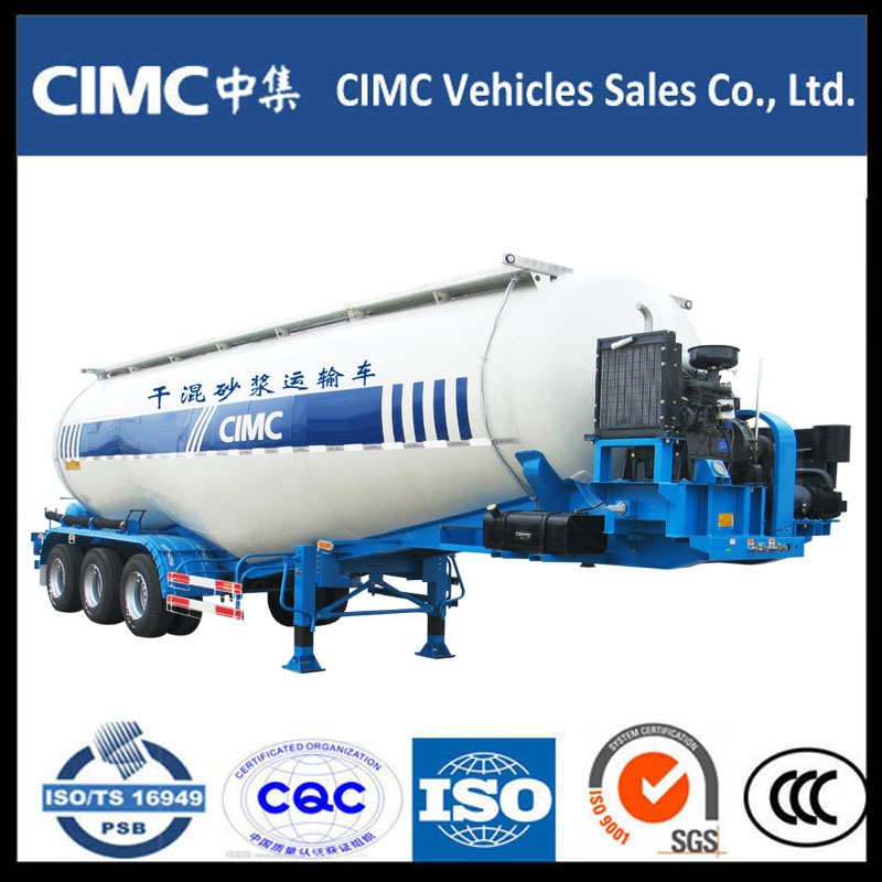 CIMC 3 Axel Bulk Cement Powder Tank Semi Trailer