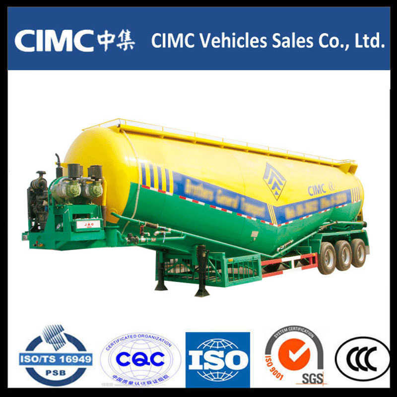 CIMC 3 Axel Bulk Cement Powder Tank Semi Trailer