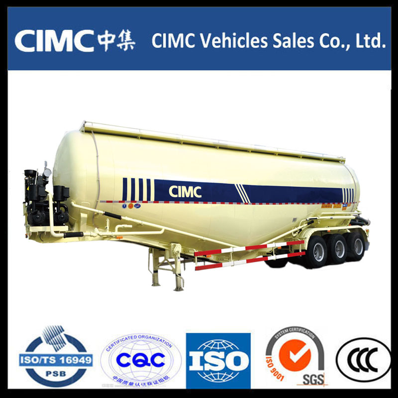 CIMC 3 Axel Bulk Cement Powder Tank Semi Trailer