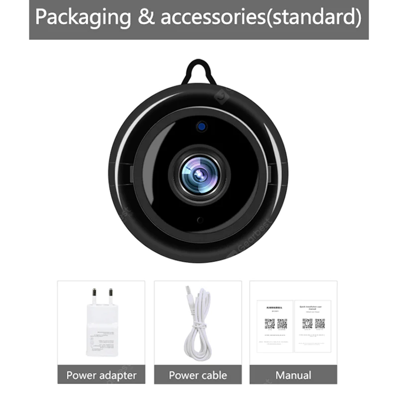 Videoövervakningskamera Trådlös nattvision Smart hemsäkerhet IP-kameror Rörelsedetektering - kamera