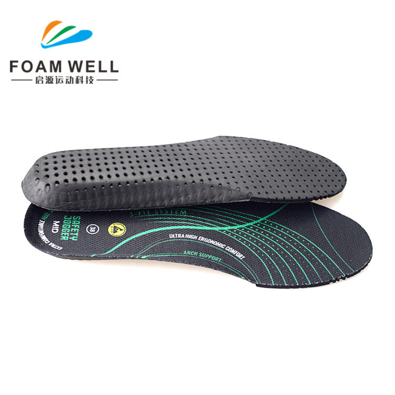 Hög kvalitet Andningsbar Pain Relief Comfortable Customed Molted EVA Foam Relance Insole
