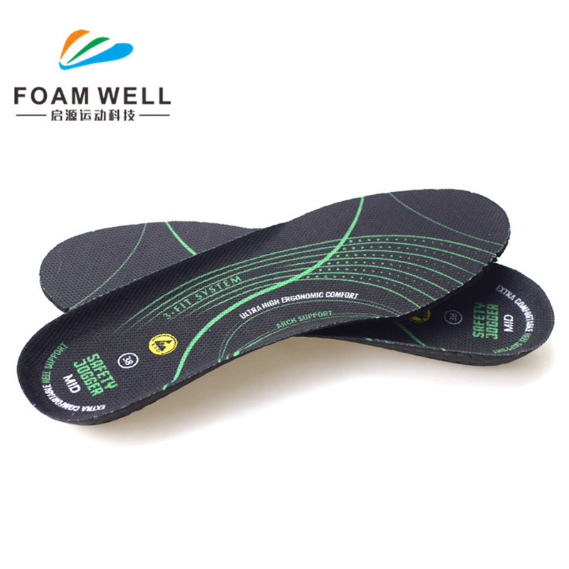 Hög kvalitet Andningsbar Pain Relief Comfortable Customed Molted EVA Foam Relance Insole
