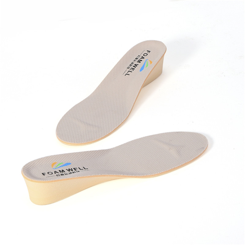 High Quality 5D Memory Foam PU GEL Cushion Shoe Elevator Comfort Invisible Plastic Heighted Insoles