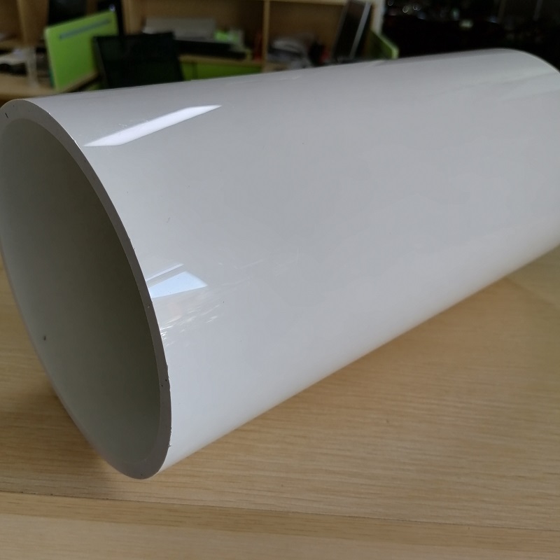 Vit spegelbild Extruded pvc plaströr tillverkad i Kina