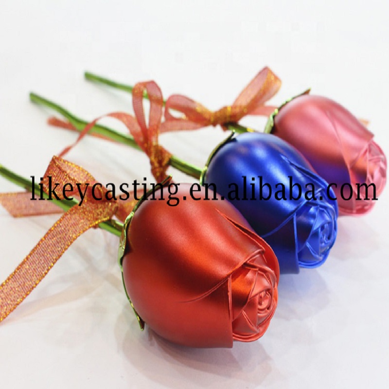 Original fabrik OEM högtrycksmide gjutning aluminium dekoration & gåva konstverk Everlasting Rose