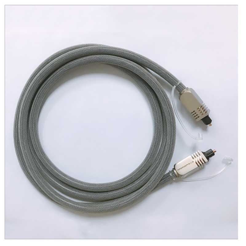 Specialiserad höggradig SPDIF-optisk fiber ljudkabel av rostfritt stål, flätad biltråd, audio-digital överföringskabel