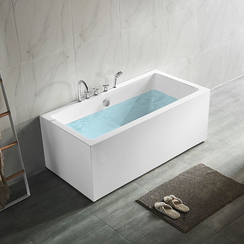 Rektangulär fristående fristående fristående klassisk akryl Whirlpool Matt akryl-badkar