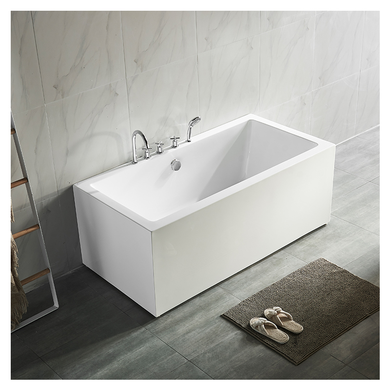 Rektangulär fristående fristående fristående klassisk akryl Whirlpool Matt akryl-badkar