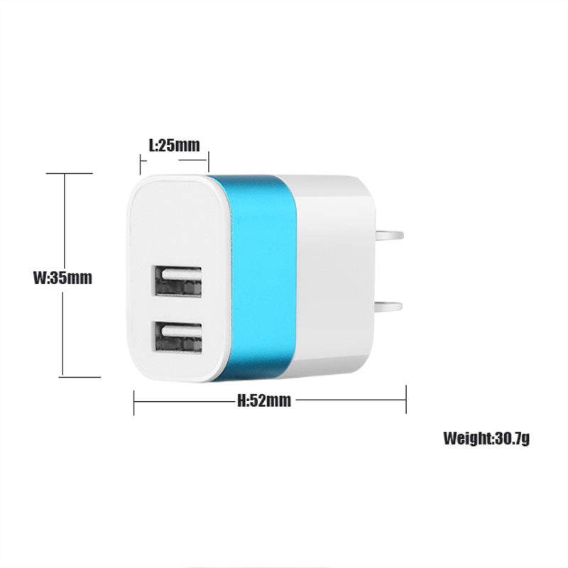 Factory Price FCC Fast Charge Resor 2 hamnar Usb Ursprunglig bärbar laddare snabb mobilladdare för iPhone 5 6 7 8 x