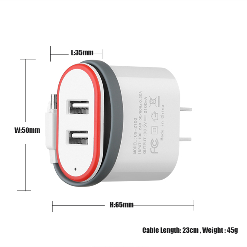 OEM-logotyp De senaste mobiltillbehören Super Snabb Snabb EU-kontakt 5V USB-laddare För Android-telefonladdare USB-väggladdare