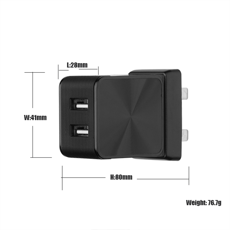 FCC .CE Mobiltelefon Snabbladdare Universal adapter 2 USB-portar reseladdare bärbar laddare fabrik OEM