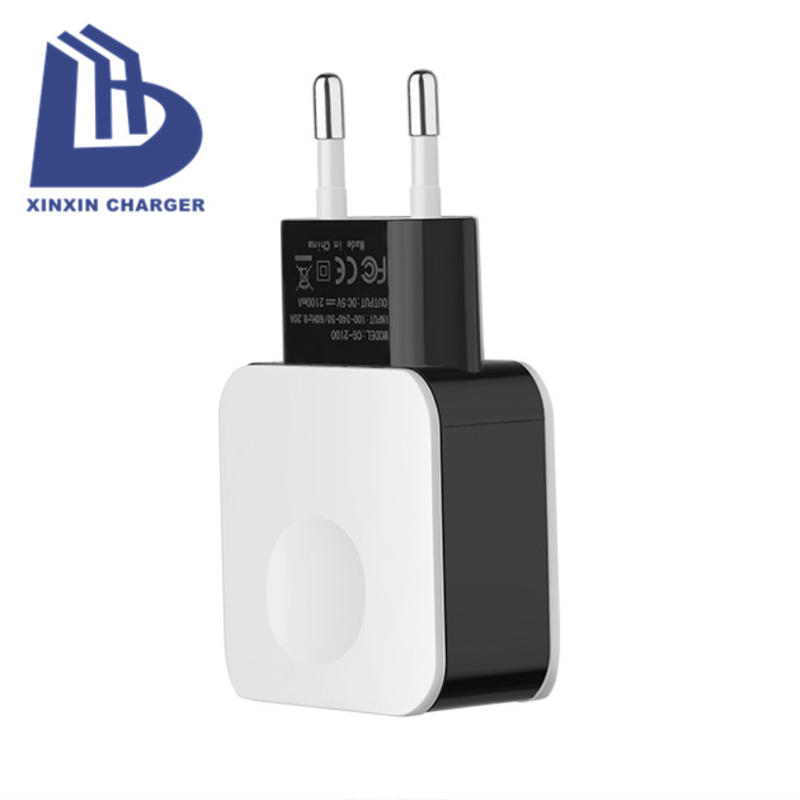 Mobiltelefon Snabbladdare Universell adapter 2 USB-portar universal bärbar laddning för flera resor