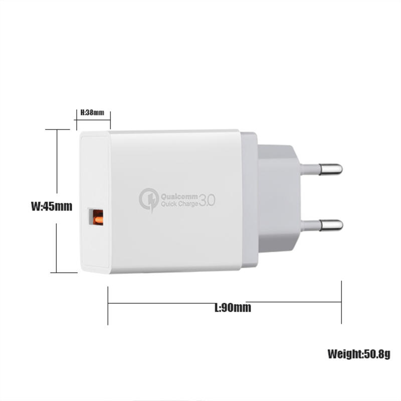 Snabbladdare UK Plug USB-väggladdare för iPhone UK Plug QC3.0 USB Travel Charger