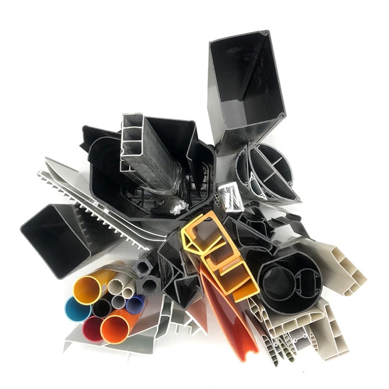 Icke-standard egen tillverkning billig prisextruderad pvc plastprofil för byggnadsmaterial