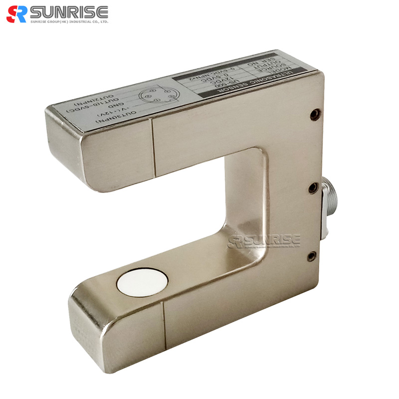 Ultrasonisk sensor US-500 för skrivande maskin använder webbguide