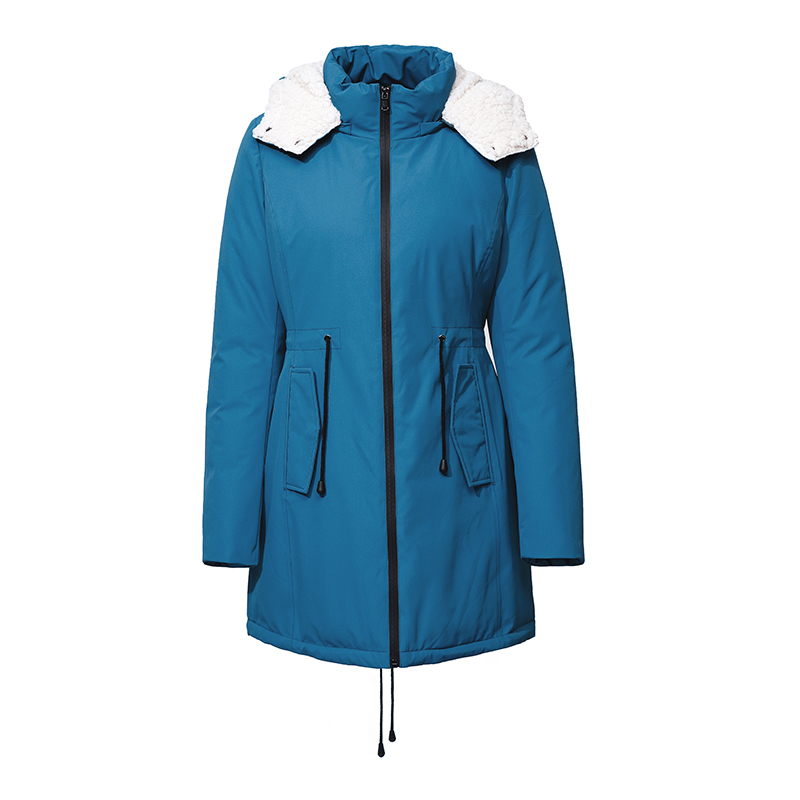 Lång varm jacka / parka för damer